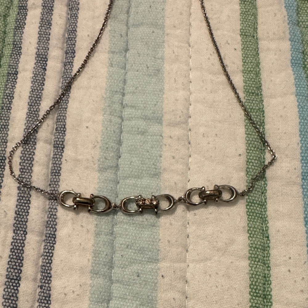Coach Silver Necklace with Chain Links